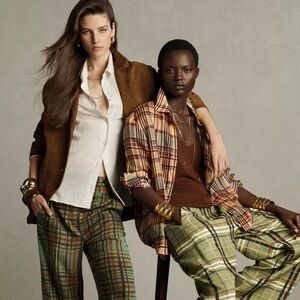 Zara Ivory Blue Striped Cotton Button Down Shirt Basic Nautical Women Large NWT